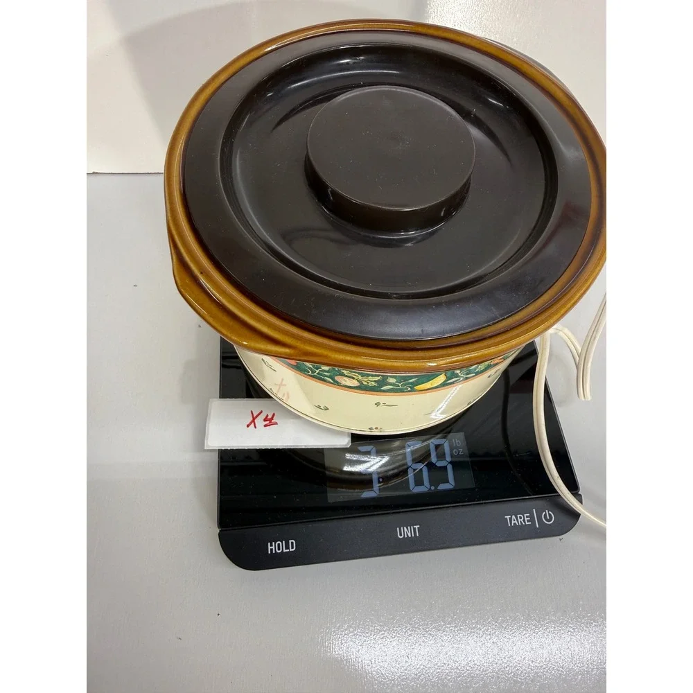 Rival Crock-Ette 1 Qt Slow Cooker Garden of Good Things Vintage Stoneware 3100/2